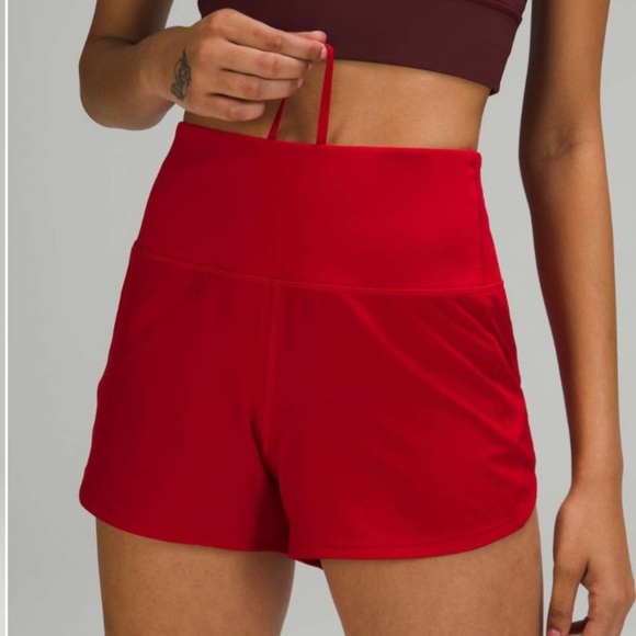Lululemon Speed Up High-Rise Lined Short 4” – Dark Red (Rare Color!) - Picture 2 of 8
